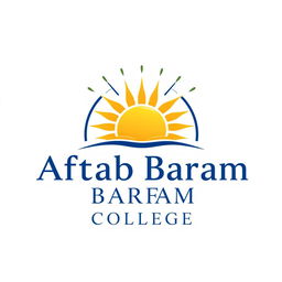 Design a logo for Aftab Baram College featuring a modern and elegant design