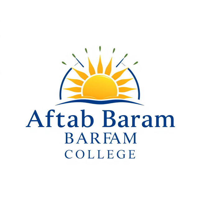 Design a logo for Aftab Baram College featuring a modern and elegant design