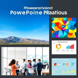 A collection of visually appealing images suitable for a PowerPoint presentation, featuring a vibrant and professional design aesthetic