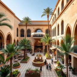 A modern cultural commercial complex inspired by traditional caravanserais