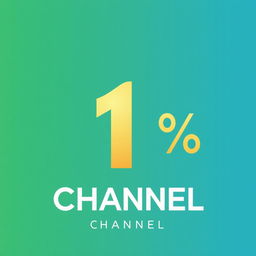Logo design for a channel named '1%', focusing on self-improvement and personal growth