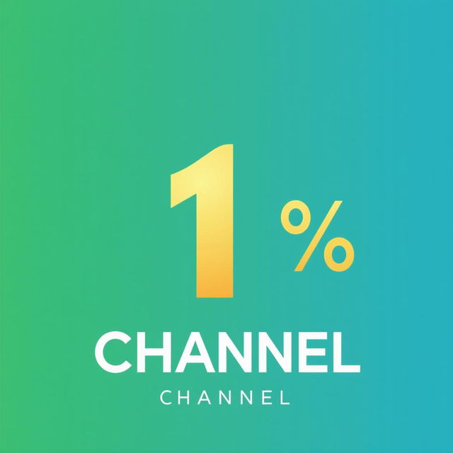 Logo design for a channel named '1%', focusing on self-improvement and personal growth