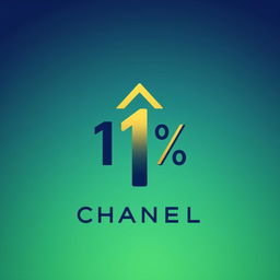 Logo design for a channel named '1%', focusing on self-improvement and personal growth