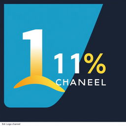 Logo design for a channel named '1%', focusing on self-improvement and personal growth