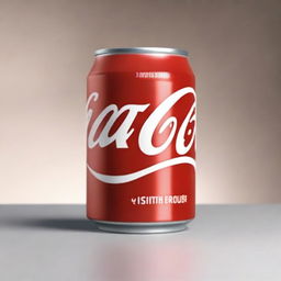 A hyper-realistic digital art image of a Coca Cola can, but with a twist