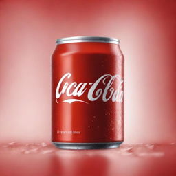 An image, rendered in high-quality digital art, showcases a can of Coca Cola with a twist