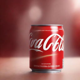 An image, rendered in high-quality digital art, showcases a can of Coca Cola with a twist