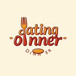 A creative logo design for 'Eating Dinner'