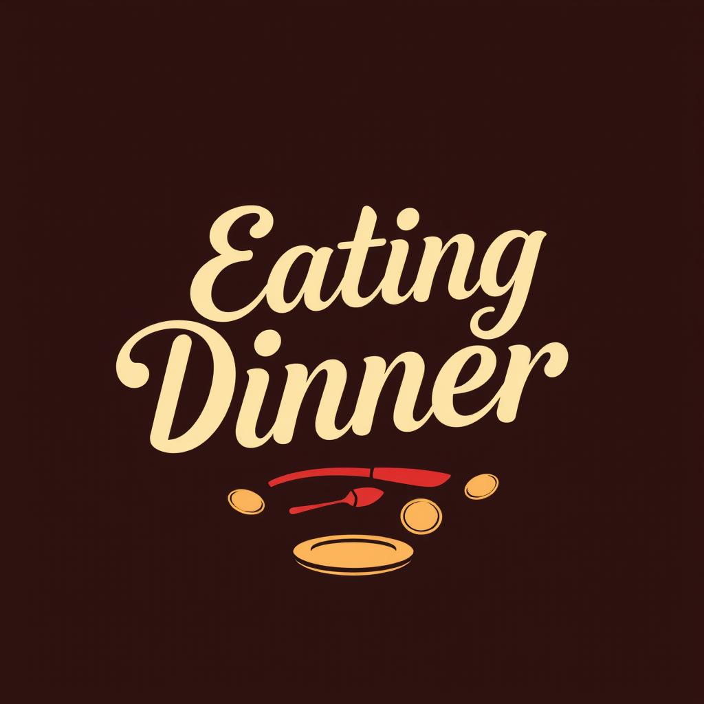 A creative logo design for 'Eating Dinner'