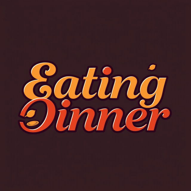 A creative logo design for 'Eating Dinner'