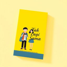 A minimalistic book cover design for a fiction novel titled "Tak Lagi Sama" by Deandra Azalia Mutiara