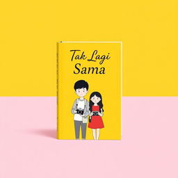 A minimalistic book cover design for a fiction novel titled "Tak Lagi Sama" by Deandra Azalia Mutiara