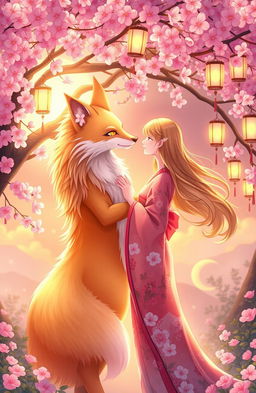 A beautiful love story featuring a magical kitsune, a mythical fox spirit with nine tails, and a young woman