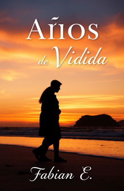 A captivating book cover for a romance novel featuring the title "Años de Vida" prominently