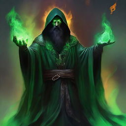 A high-definition digital art image showcases a necromancy wizard from the world of Dungeons and Dragons