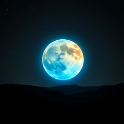 A surreal scene depicting the Iron Man reactor visually represented as a glowing moon in the night sky