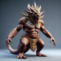 This is a hyper-realistic image of a creature from Indonesian mythology