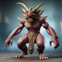 This is a hyper-realistic image of a creature from Indonesian mythology