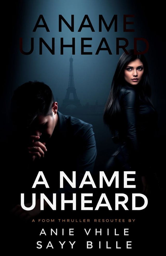 A gripping cover for a spy thriller titled 'A Name Unheard'