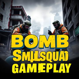 A dynamic and engaging video game thumbnail featuring a bomb squad team in action
