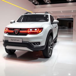 A mesmerizing 3D render of the 2025 Dacia Sandman SUV in a captivating White color that demands attention