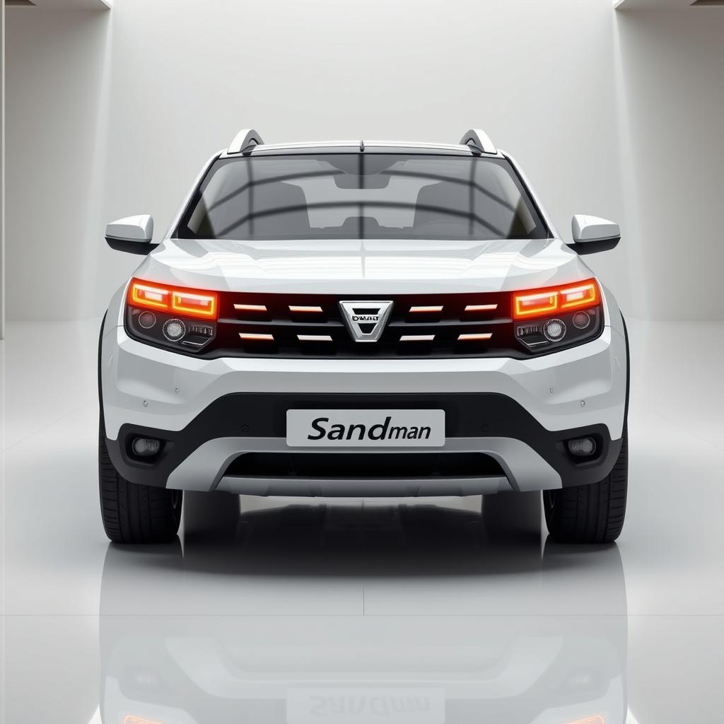 A mesmerizing 3D render of the 2025 Dacia Sandman SUV in a captivating White color that demands attention