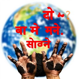 A vibrant poster showcasing a blurred background of Earth, symbolizing unity and love