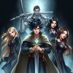 Cover illustration for the fantasy book 'Les Chroniques d'Eryndor: L'Héritier du Temps'