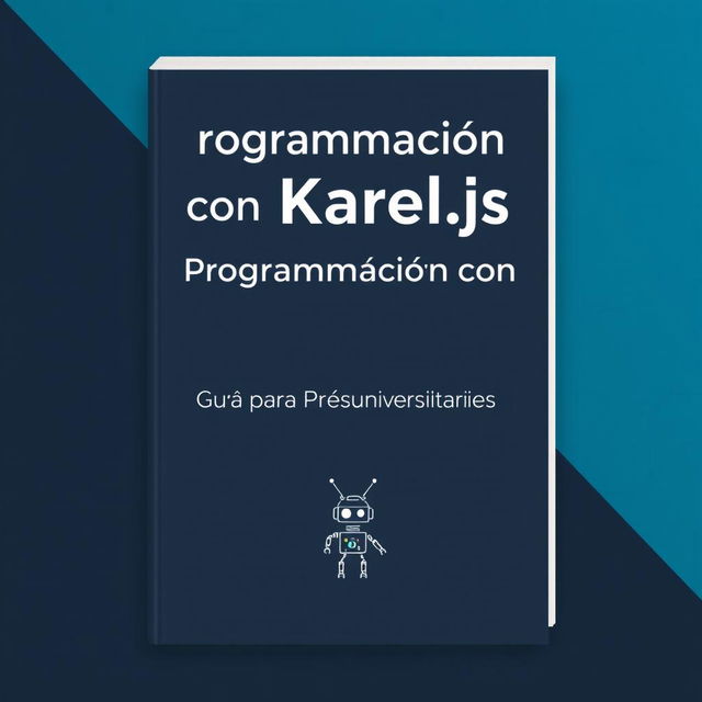 A professional and sleek book cover designed for 'Programación con Karel