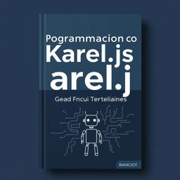 A professional and sleek book cover designed for 'Programación con Karel