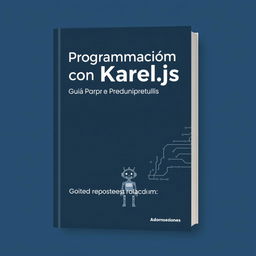 A professional and sleek book cover designed for 'Programación con Karel