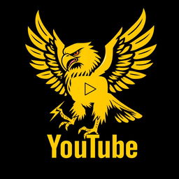 A fierce light yellow eagle with a powerful beak, gripping a lightning bolt ⚡ in one claw