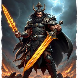 A powerful and fierce warrior from ancient mythology, embodying the spirit of battle and conquest