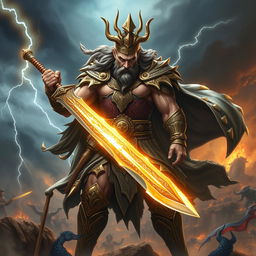 A powerful and fierce warrior from ancient mythology, embodying the spirit of battle and conquest
