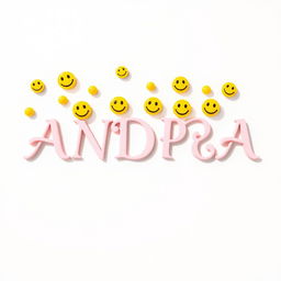 A beautifully designed image featuring the name 'ANDREA' written in elegant cursive letters in a soft pink color