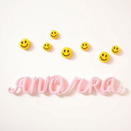 A beautifully designed image featuring the name 'ANDREA' written in elegant cursive letters in a soft pink color