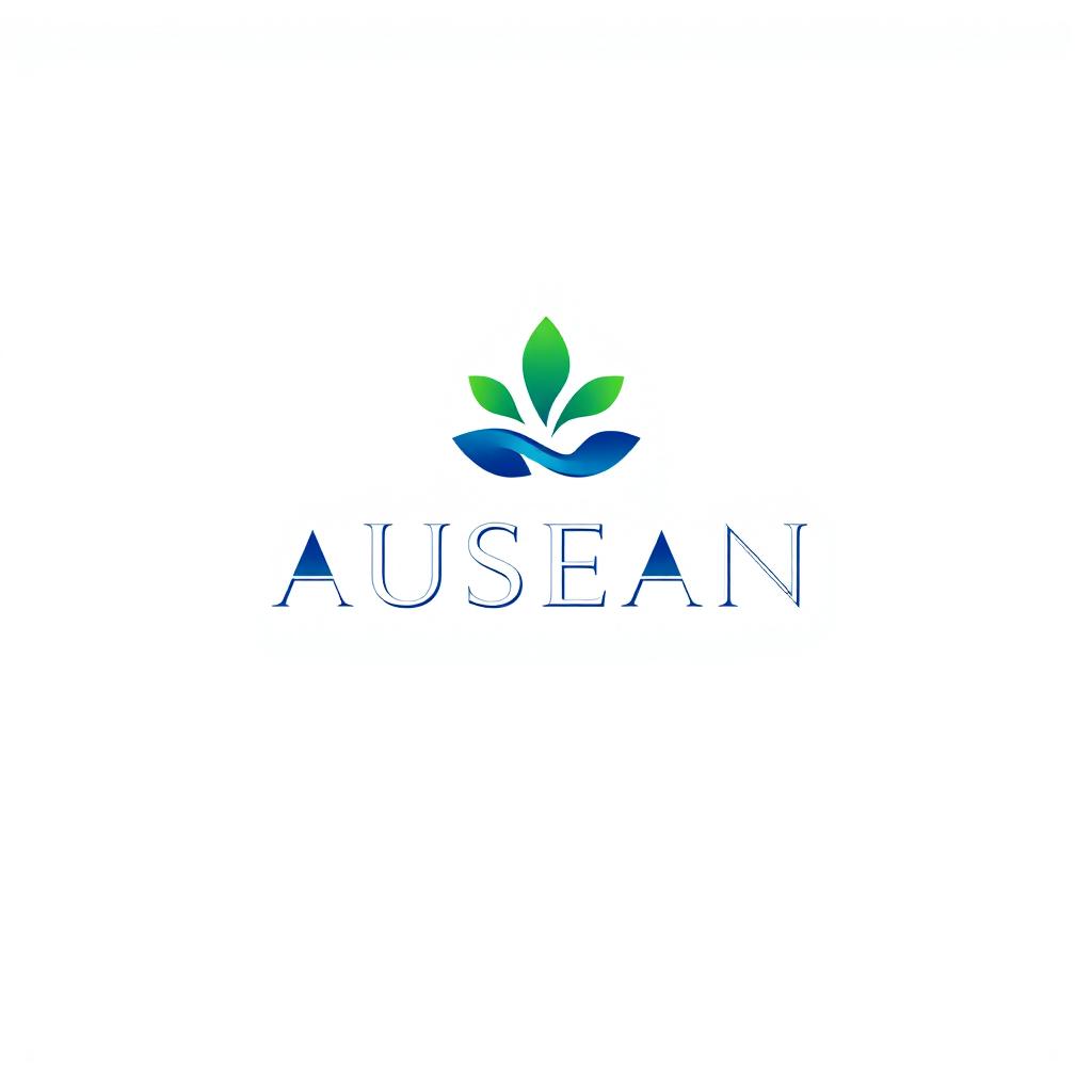 A modern and sleek logo design for the name 'AUSEAN'