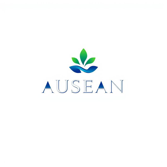 A modern and sleek logo design for the name 'AUSEAN'