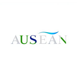 A modern and sleek logo design for the name 'AUSEAN'