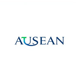 A modern and sleek logo design for the name 'AUSEAN'