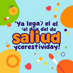A vibrant and colorful poster announcing the arrival of the 'Health and Creativity Workshop Day