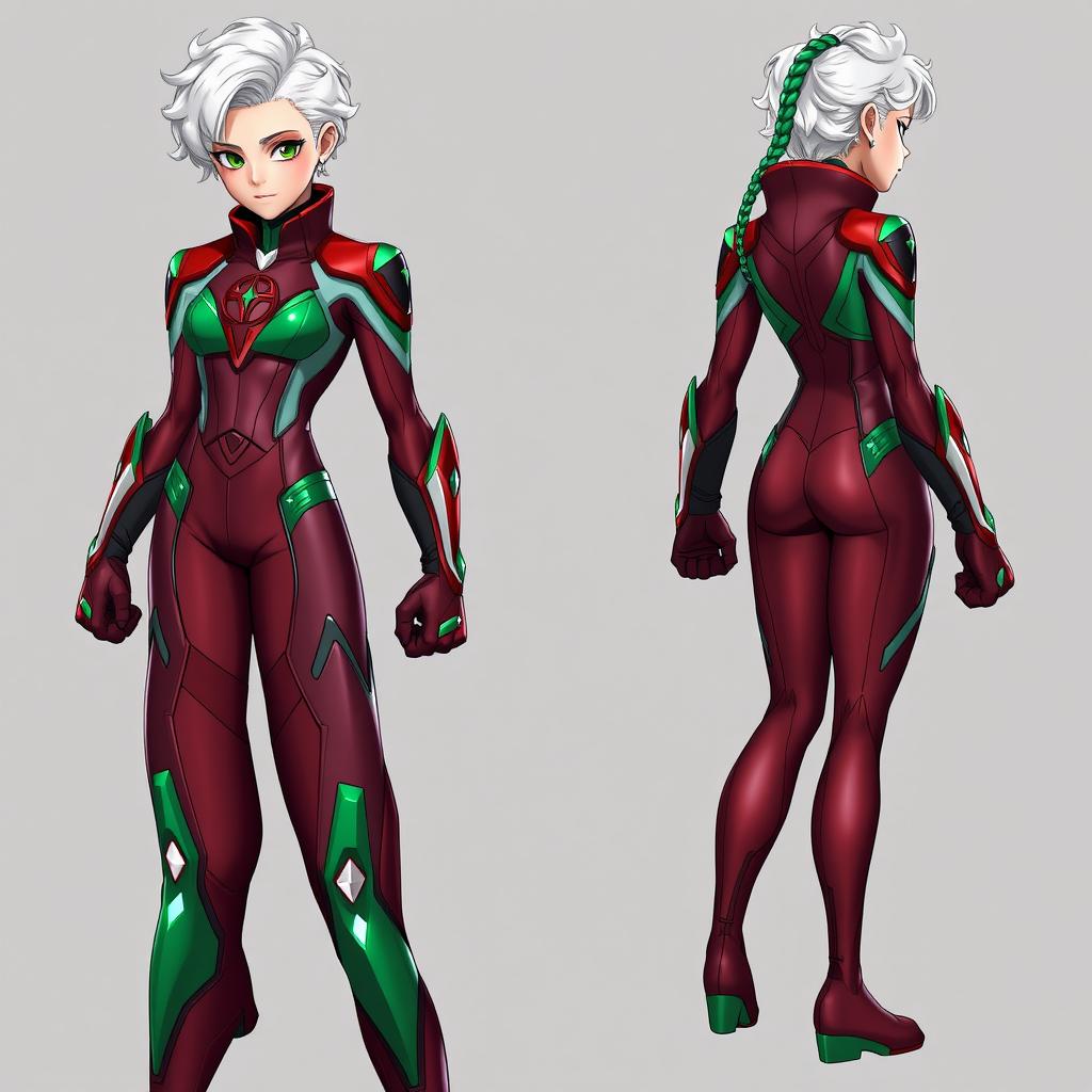 Design a unique hero suit for an 18-year-old female hero named Crimson, who possesses the quirk to harden her blood for weaponry and freeze opponents' blood