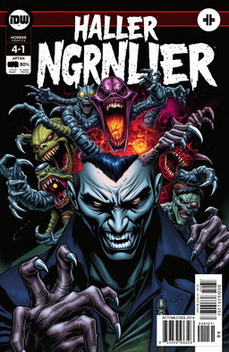 A dynamic and eye-catching comic book cover featuring a sinister-looking killer with a dark, intense expression, surrounded by nightmarish monsters bursting out of his head