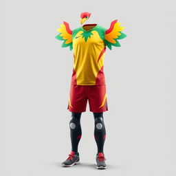 A volleyball uniform inspired by the Pokémon Ho-Oh