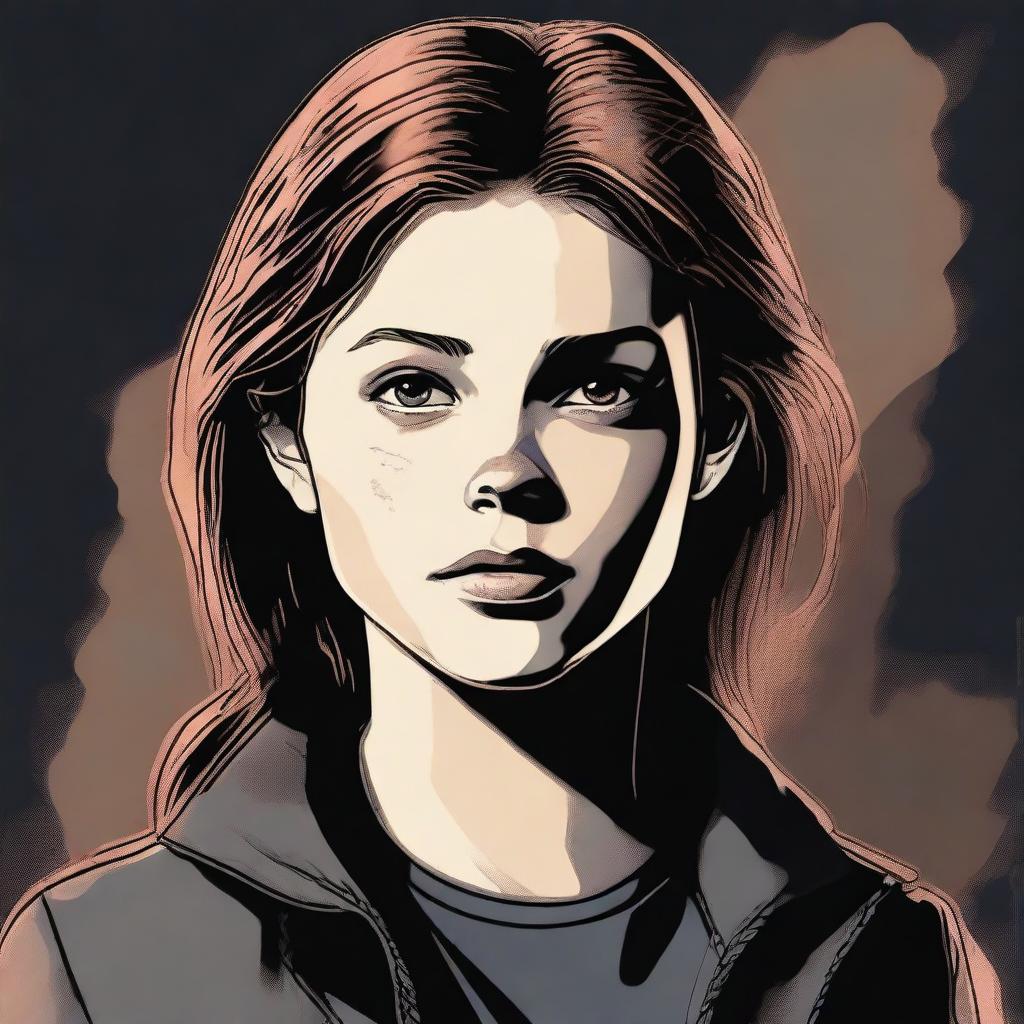 A high-quality digital art image portrays a 16-year-old girl, the daughter of Dean Winchester