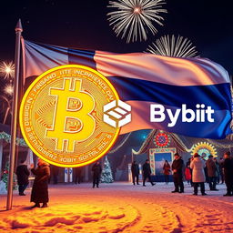 A vibrant and festive scene depicting Finland's Independence Day celebration