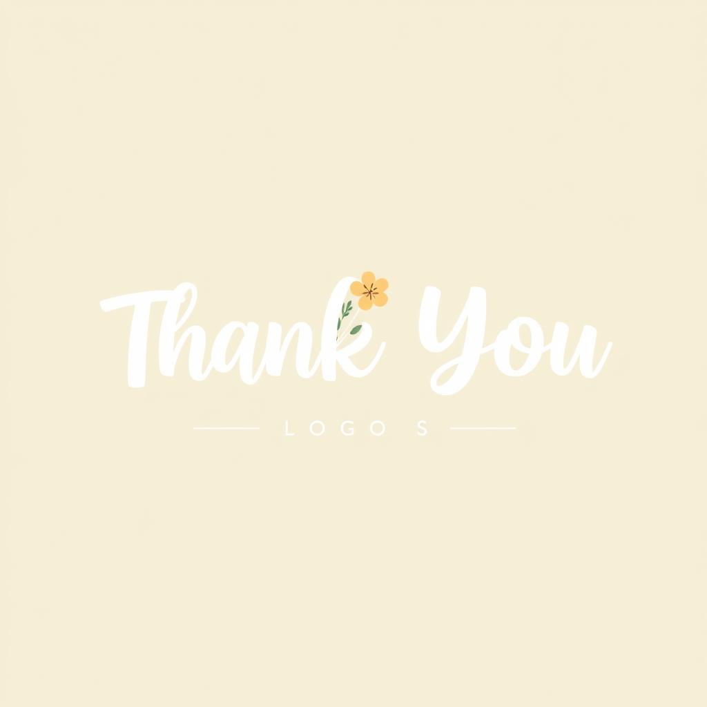 A stylish and modern logo design featuring the word 'Thank You'