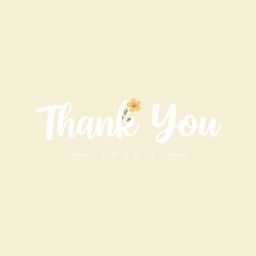 A stylish and modern logo design featuring the word 'Thank You'