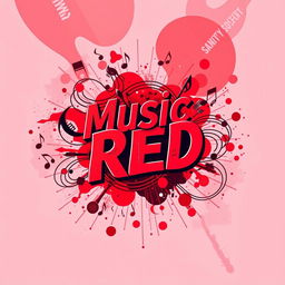 A vibrant and eye-catching music poster featuring bold red as the dominant color