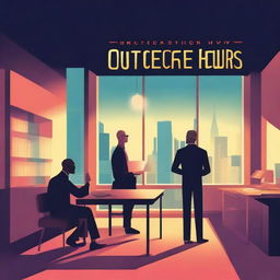 This is a digital art image for a book cover of a Young Adult novel titled 'Out of Office Hours'